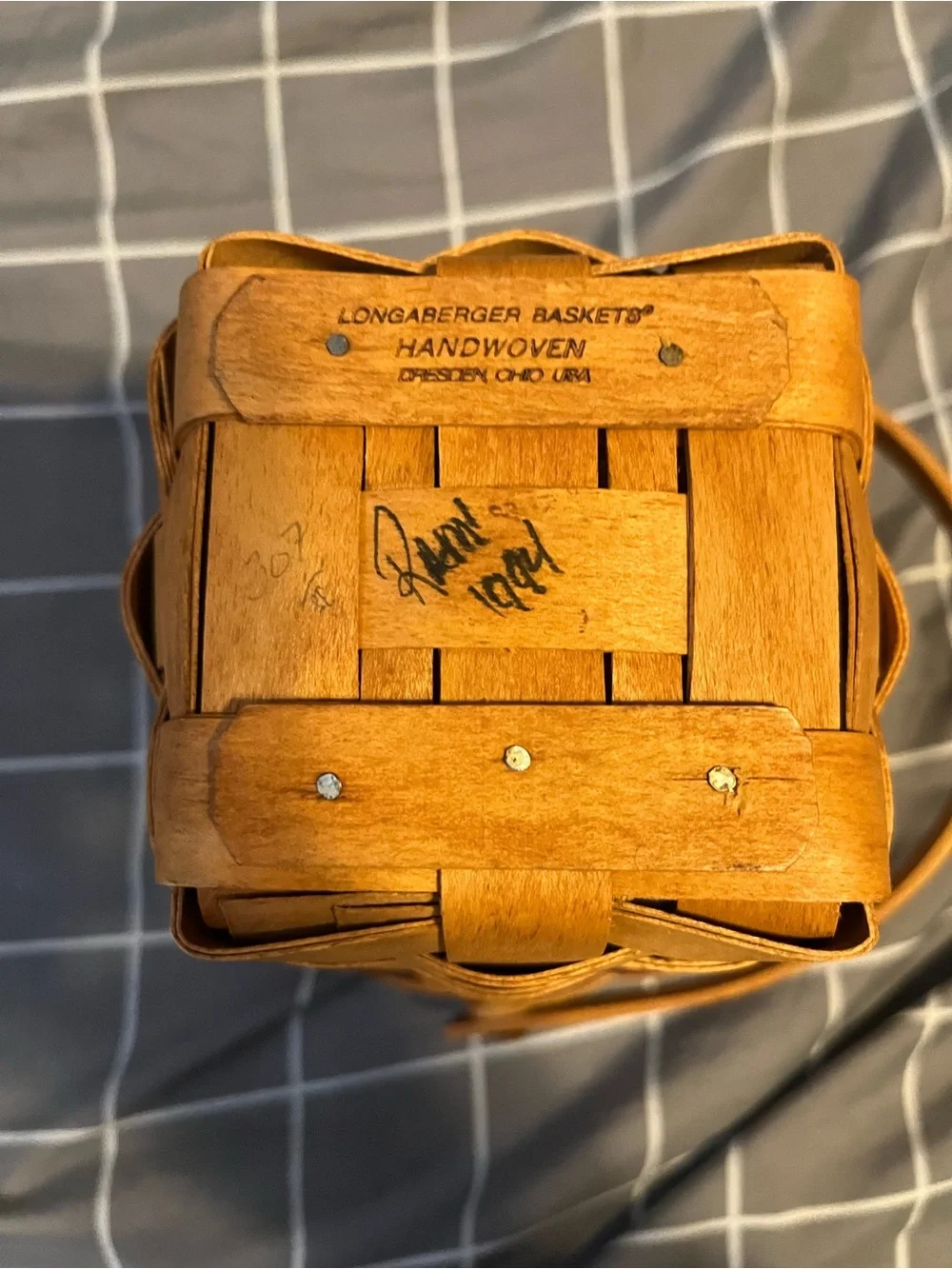 Longaberger basket signature